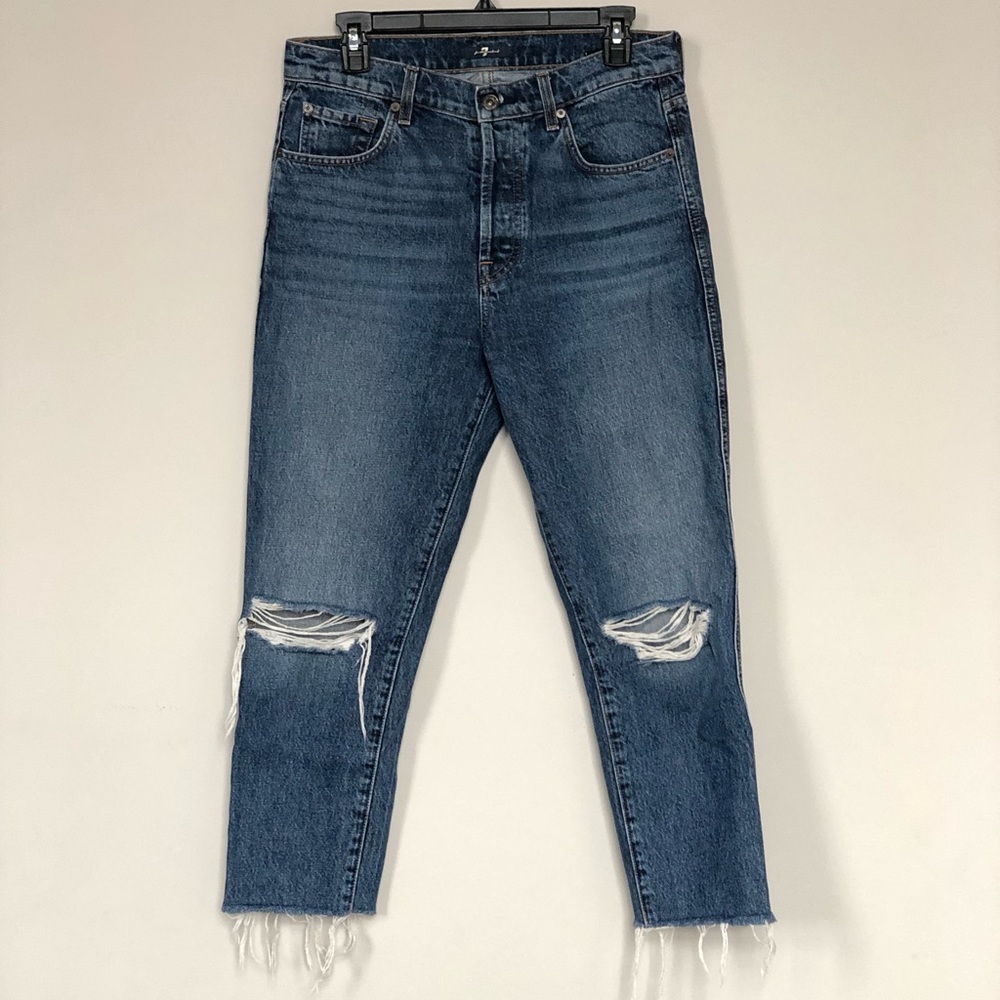High waste ripped mom jeans